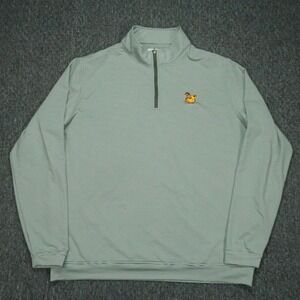 Baylor Bears Pullover Men XXL Green Peter Millar Perth Sugar Stripe 1/4 Zip *